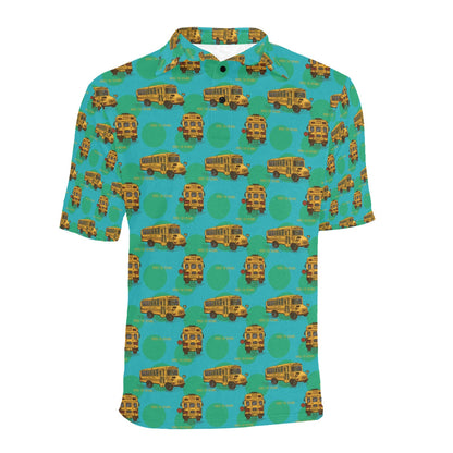 School Bus Print Design LKS308 Men Polo Shirt