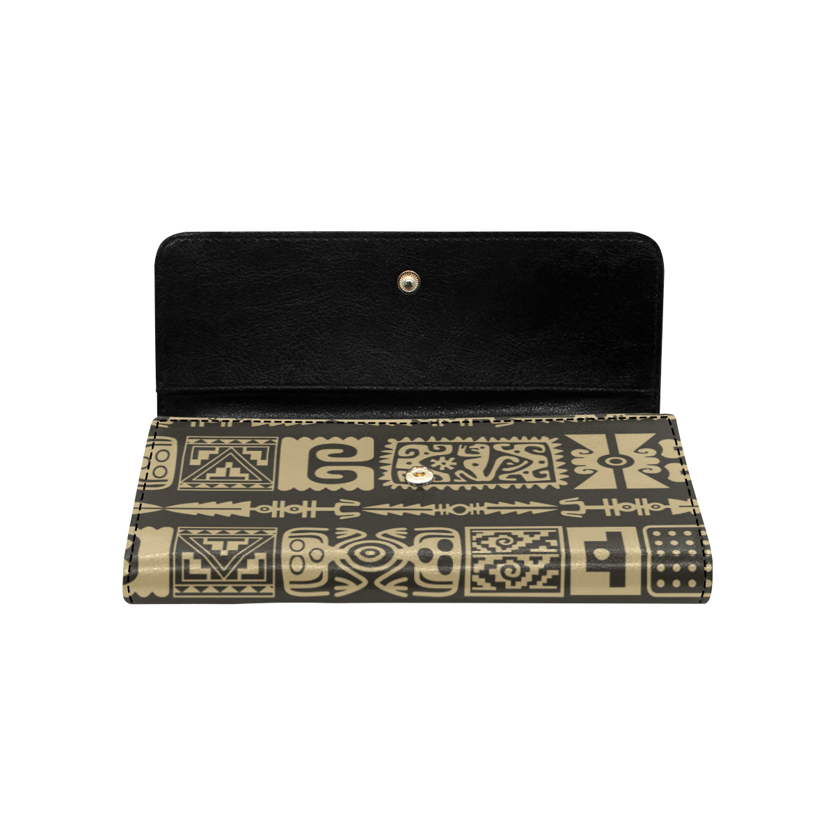 Mayan Pattern Print Design 03 Women's Trifold Wallet