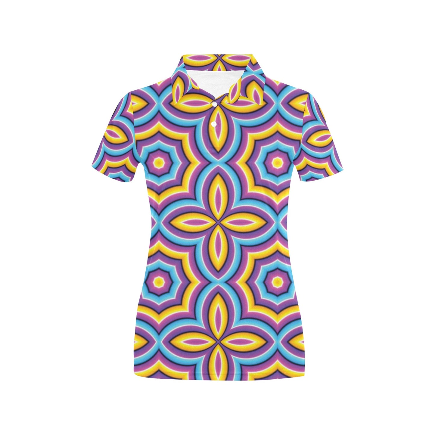 Optical illusion Pattern Print Design A03 Women's Polo Shirt