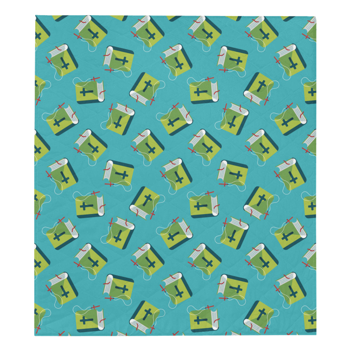 Bible Pattern Print Design 01 Premium Quilt