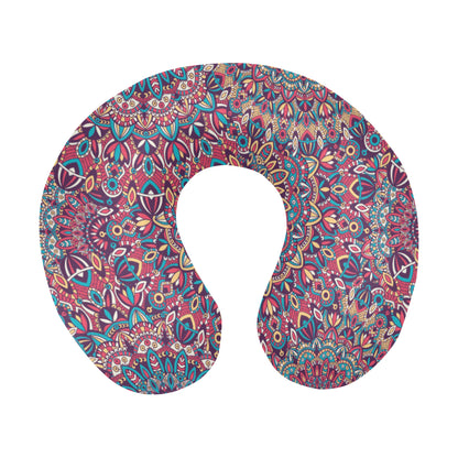 Boho Pattern Print Design 05 U-Shaped Travel Neck Pillow