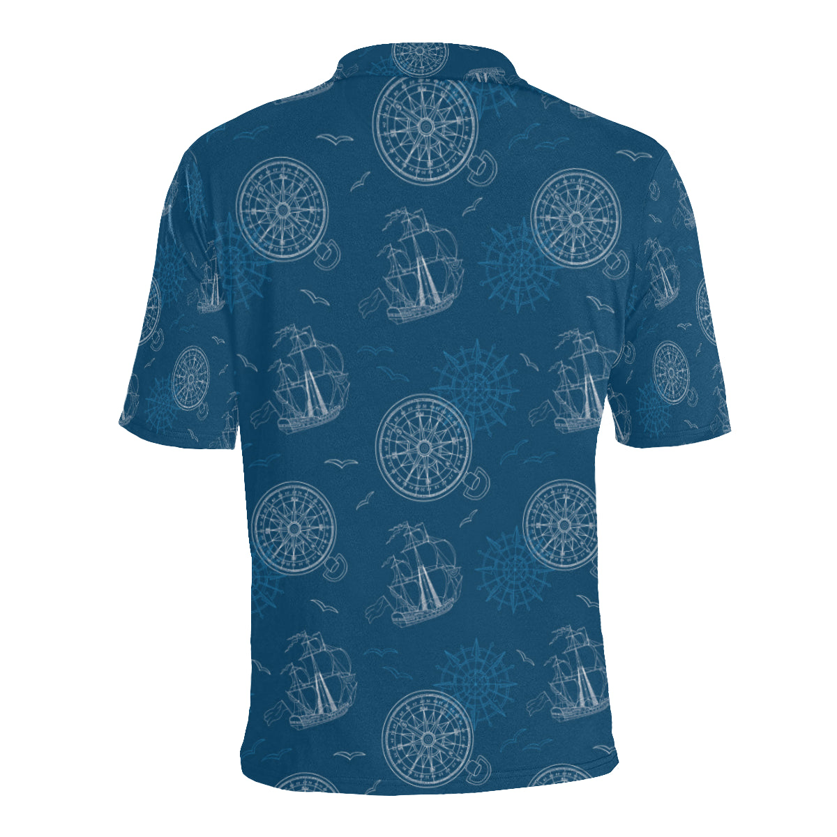 Nautical Pattern Print Design A04 Men Polo Shirt