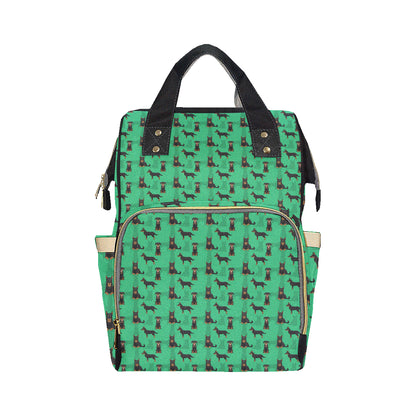 Beauceron Pattern Print Design 01 Diaper Bag Backpack