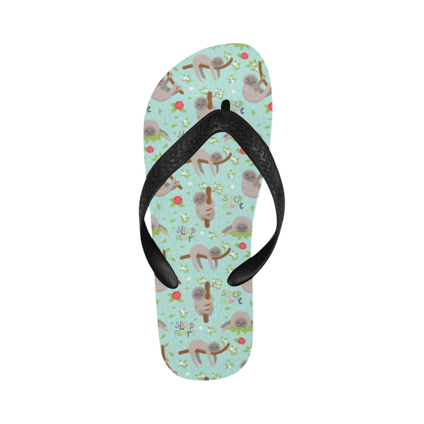 Sloth Print Design LKS305 Flip Flops
