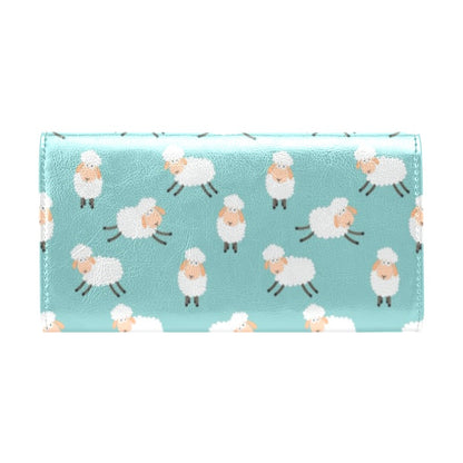Sheep Print Design LKS406 Women's Trifold Wallet