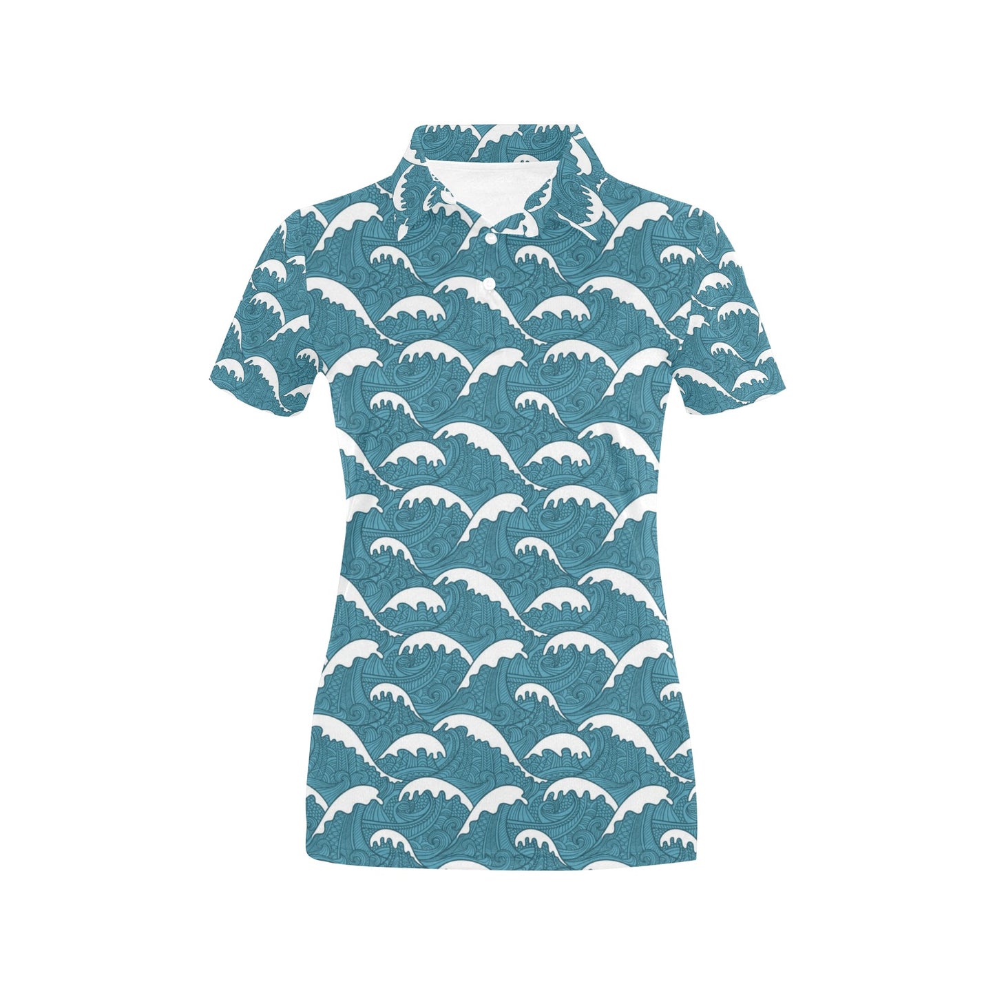 Surf Wave Tribal Design Women's Polo Shirt