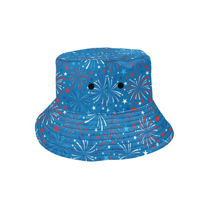 Firework Celebration Print Design LKS304 Unisex Bucket Hat