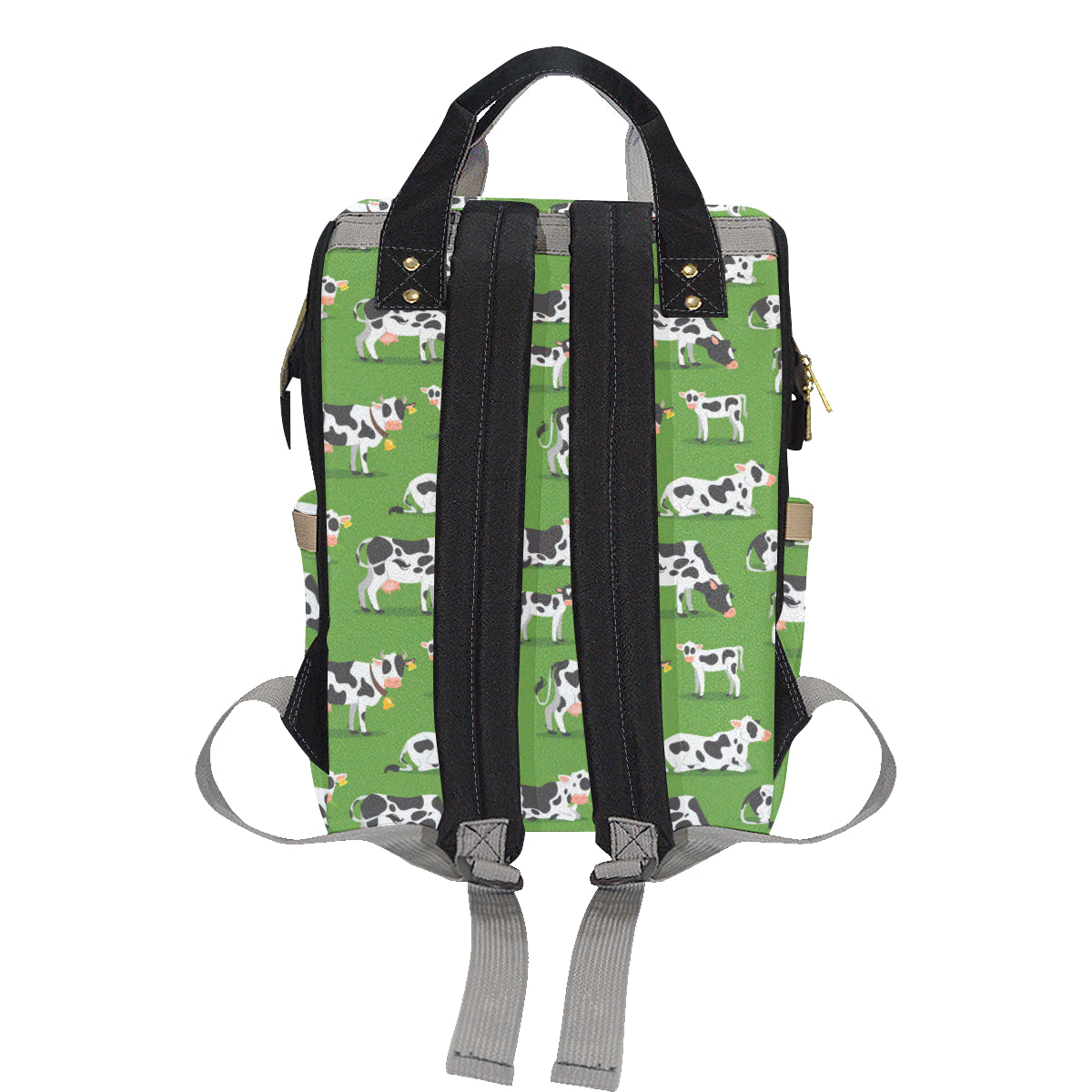 Cow Happy Print Pattern Diaper Bag Backpack