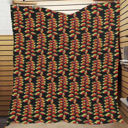 Heliconia Pattern Print Design HL05 Premium Quilt