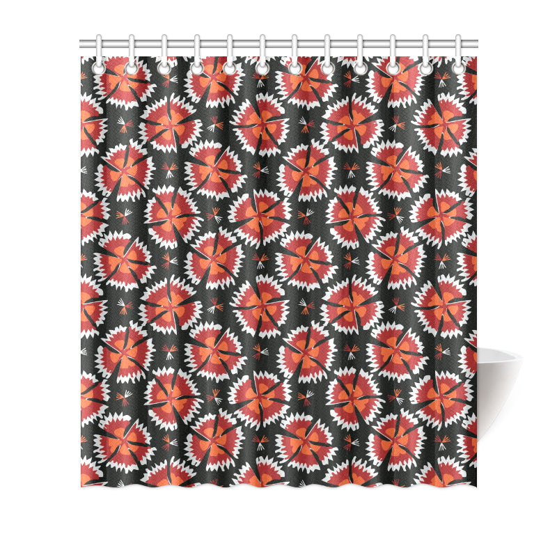 Carnations Pattern Print Design CN03 Shower Curtain
