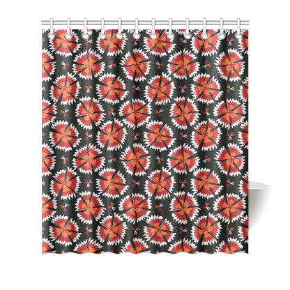 Carnations Pattern Print Design CN03 Shower Curtain