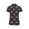 Dog Bone Pattern Print Design 04 Women's Polo Shirt