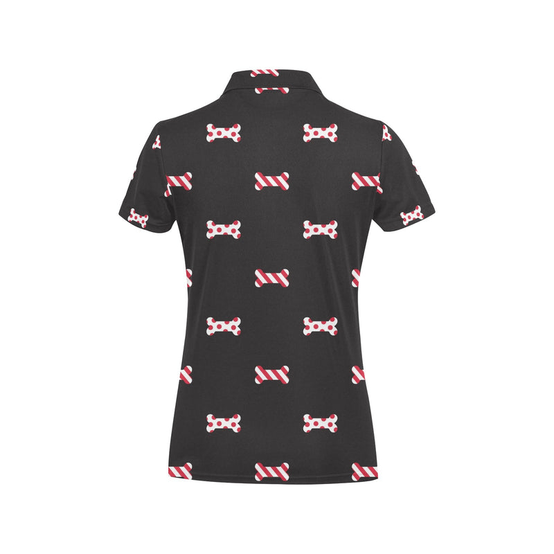 Dog Bone Pattern Print Design 04 Women's Polo Shirt