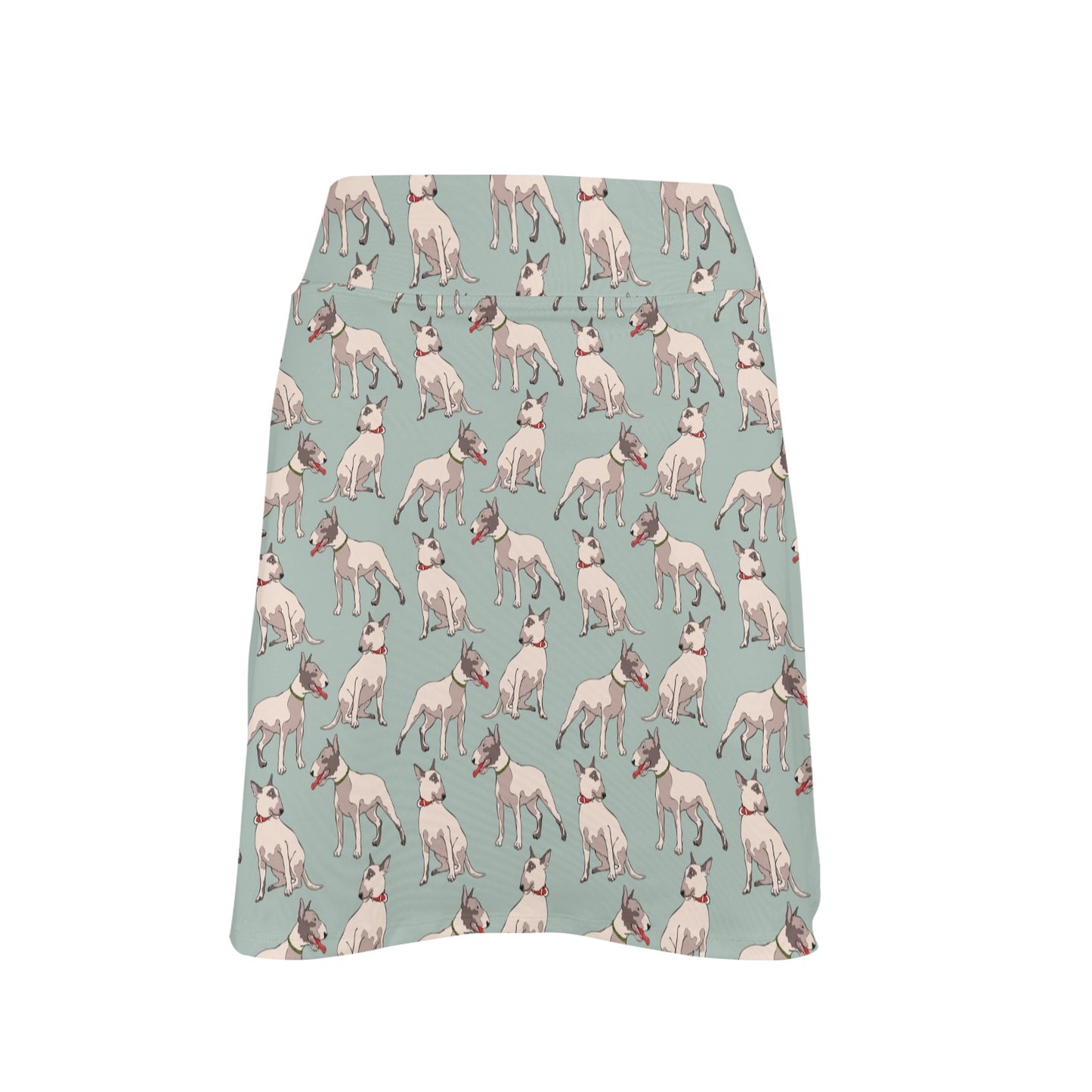 Bull Terrier Cute Print Pattern 17" Golf & Pickleball Skort with Pockets