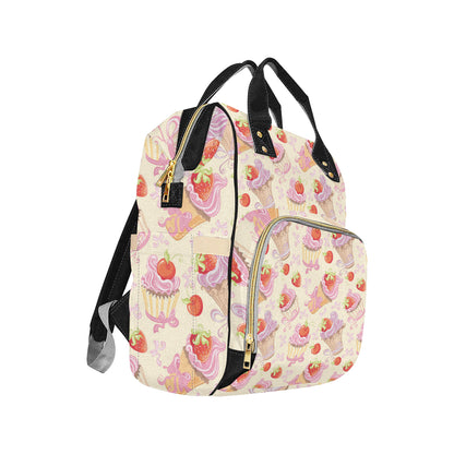 Strawberry Pink CupCake Diaper Bag Backpack