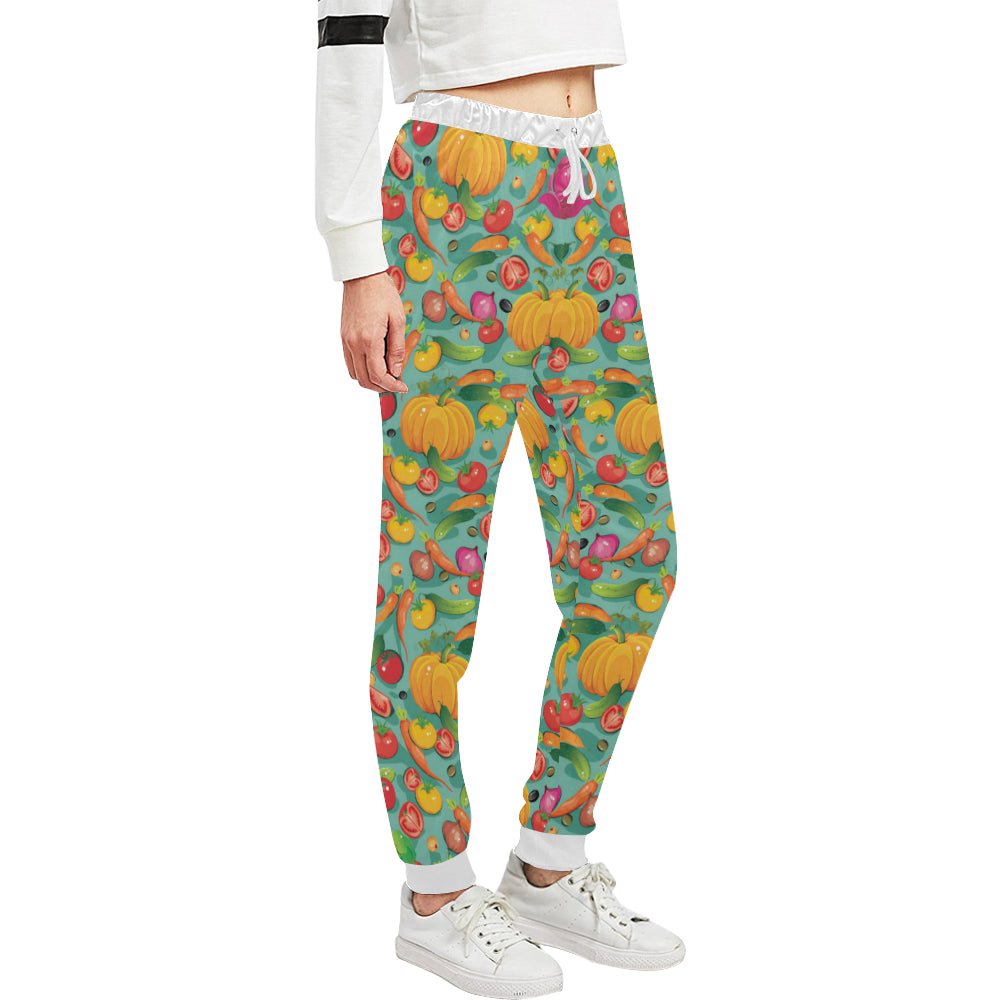 Vegan Colorful Themed Design Print Unisex Sweatpants