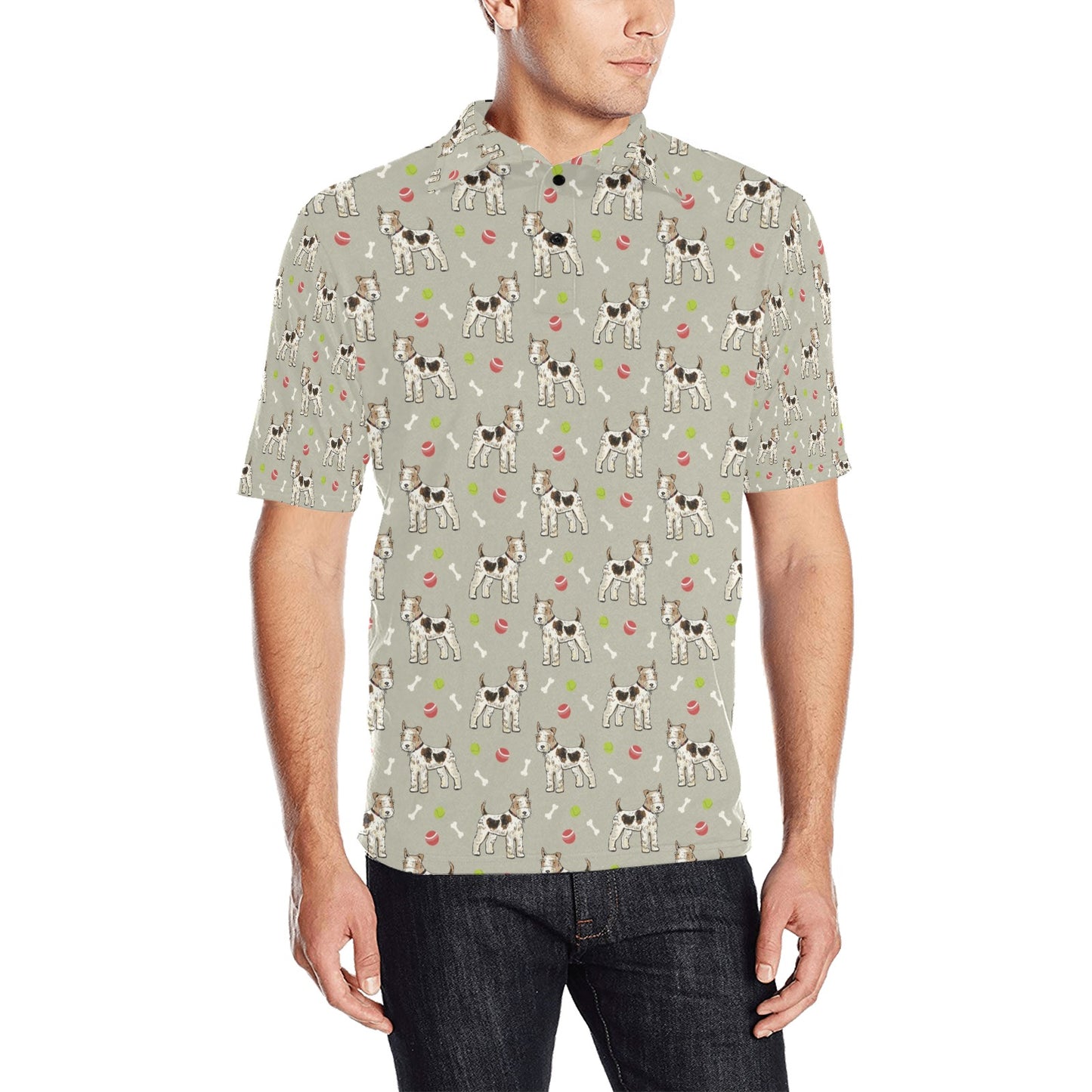 Toy Fox Terriers Print Design LKS301 Men Polo Shirt