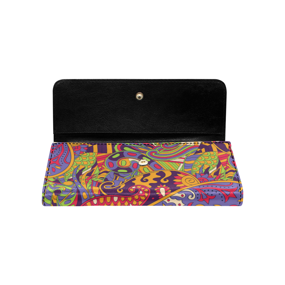 Funky Retro Pattern Print Design A04 Women's Trifold Wallet