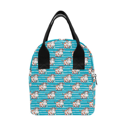 Cow Cute Print Pattern Insulated Lunch Bag