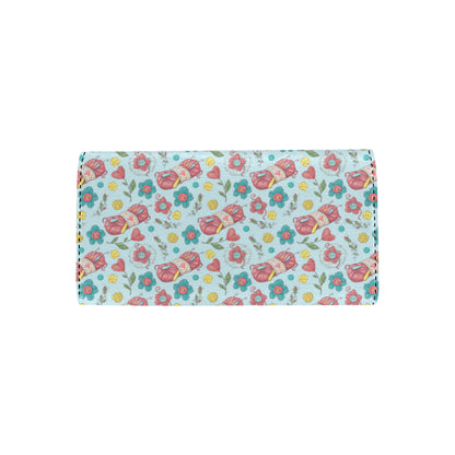 Crochet Pattern Print Design 01 Women's Trifold Wallet