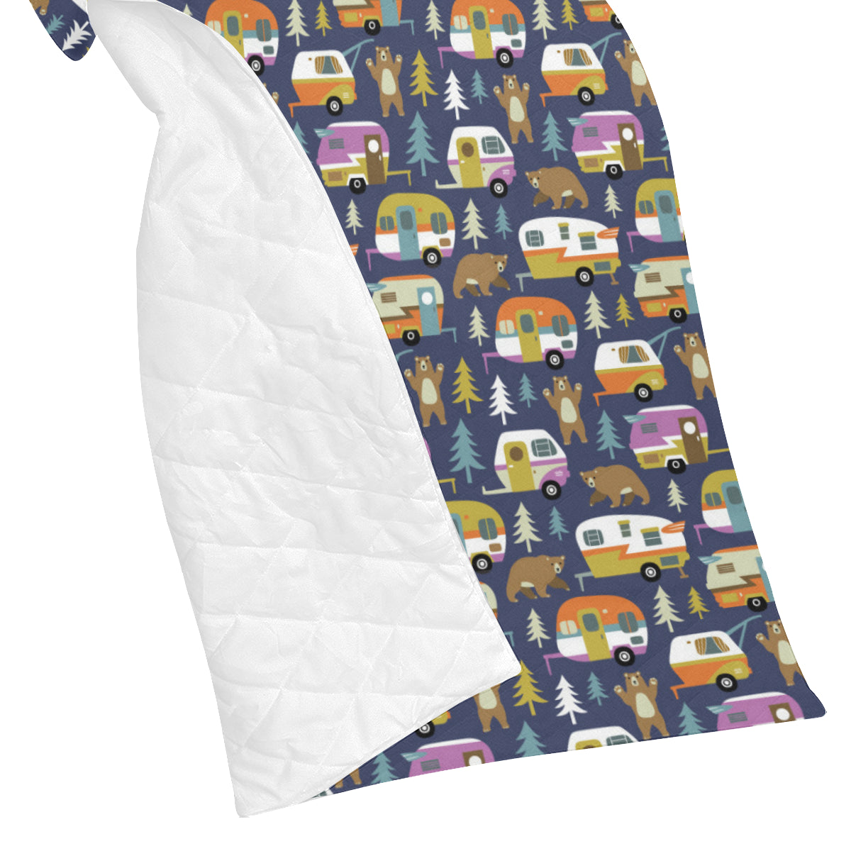 Camper Pattern Print Design 04 Premium Quilt