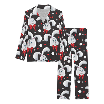 Rabbit Pattern Print Design RB012 Women's Long Pajama Set