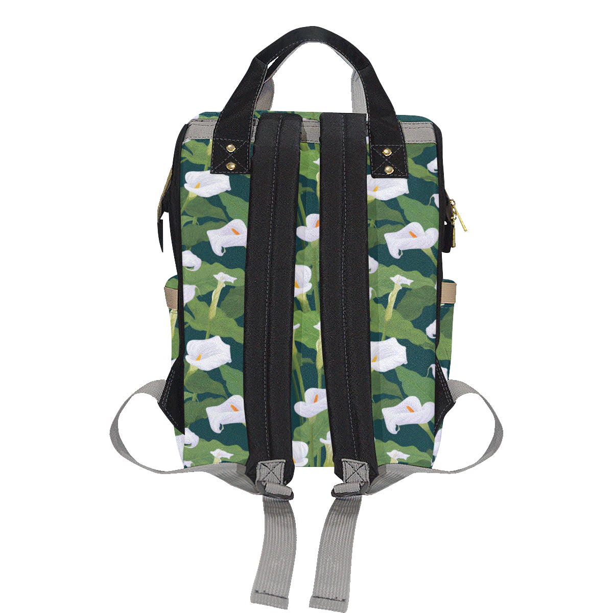 Lily Pattern Print Design 04 Diaper Bag Backpack