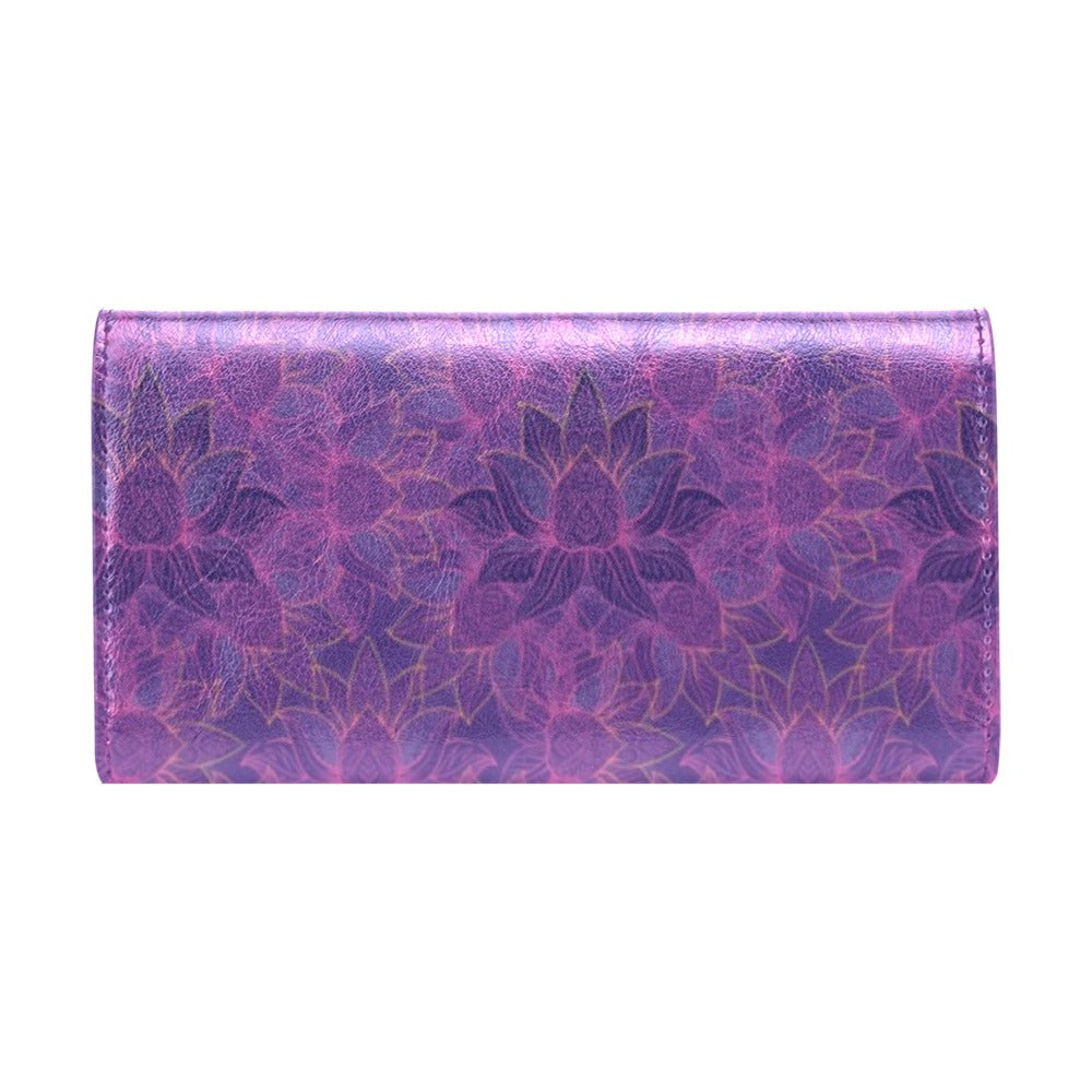 Bohemian Lotus Mandala Style Women's Trifold Wallet