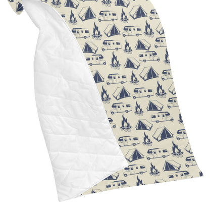 Campfire Pattern Print Design 01 Premium Quilt