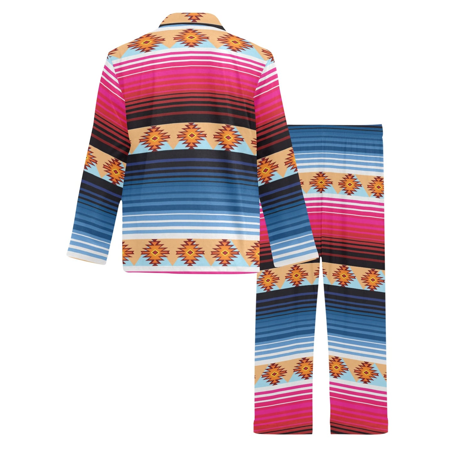 Mexican Pattern Print Design 03 Men's Long Pajama Set