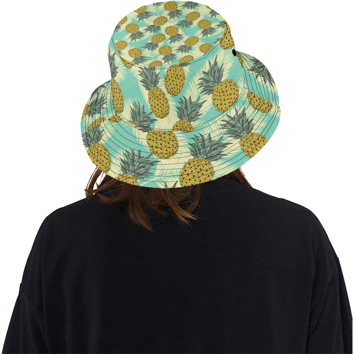 Pineapple Pattern Print Design PP03 Unisex Bucket Hat