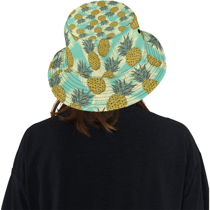 Pineapple Pattern Print Design PP03 Unisex Bucket Hat