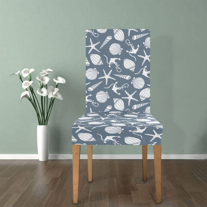 Seashell Print Design LKS306 Dining Chair Slipcover