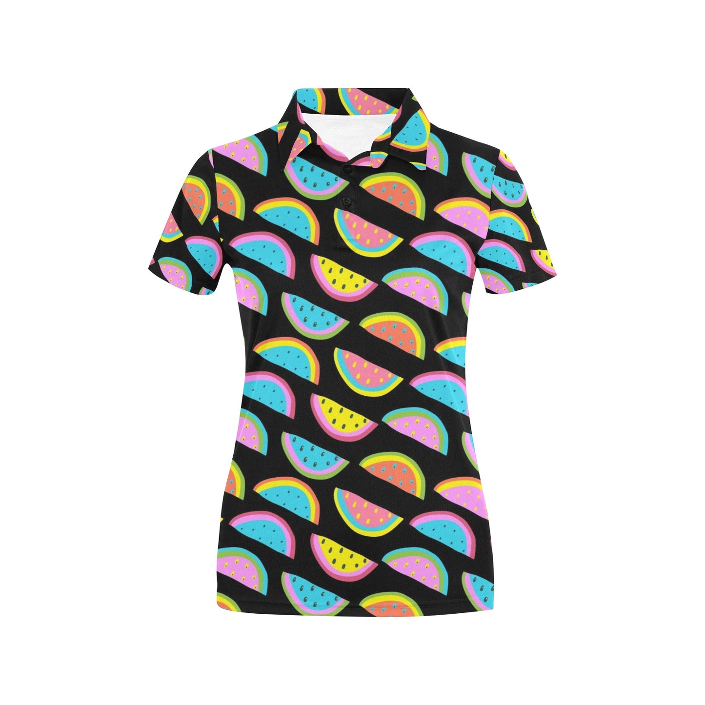 Watermelon Pattern Print Design WM08 Women's Polo Shirt