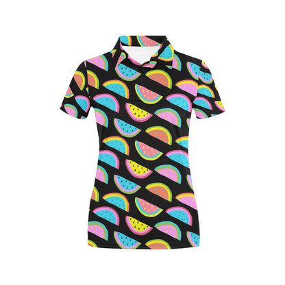 Watermelon Pattern Print Design WM08 Women's Polo Shirt