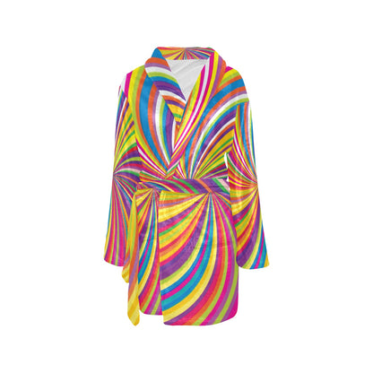 Vortex Print Design LKS301 Women's Fleece Robe