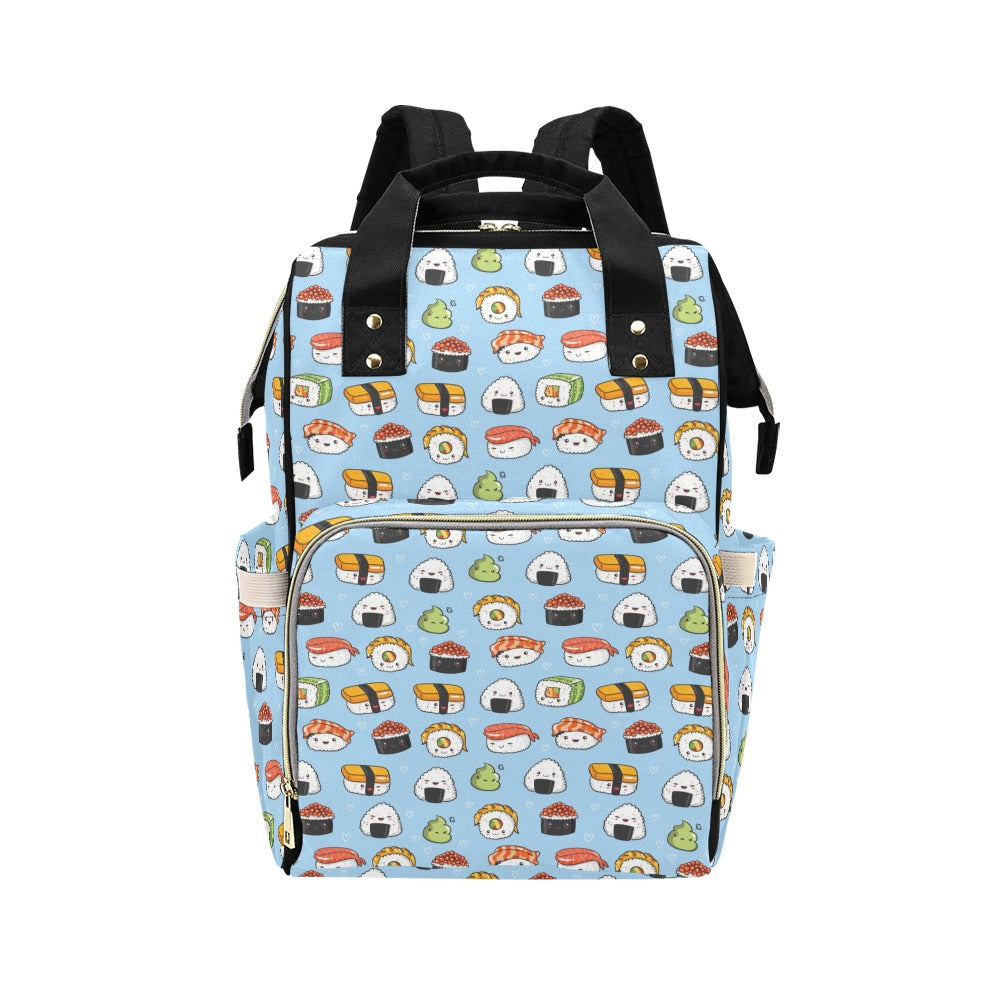 Sushi Print Design LKS303 Diaper Bag Backpack