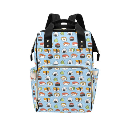 Sushi Print Design LKS303 Diaper Bag Backpack