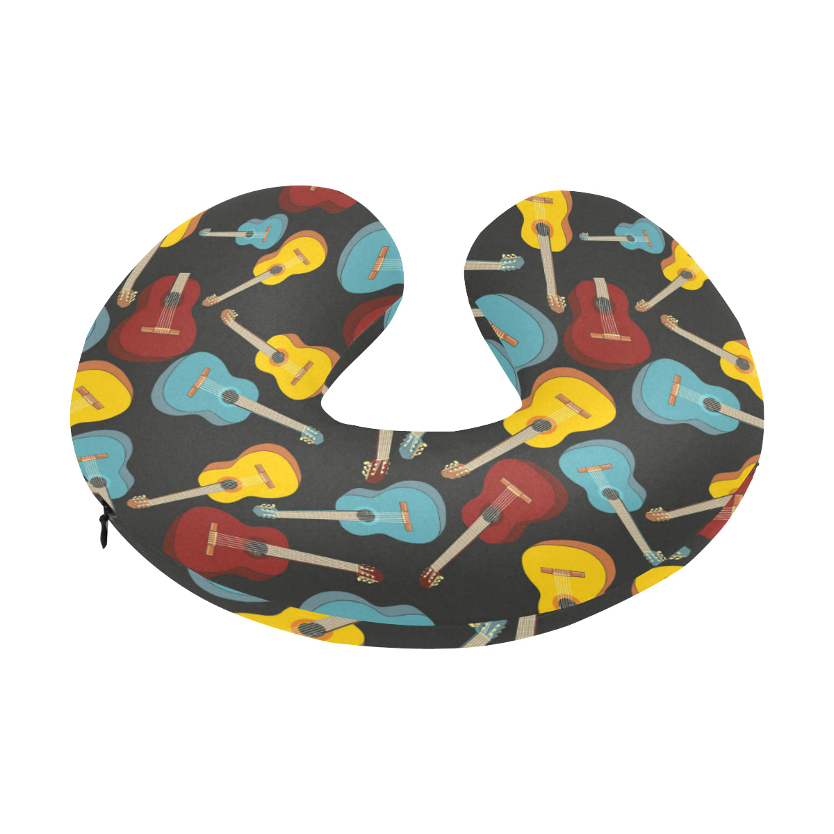 Acoustic Guitar Pattern Print Design 01 U-Shaped Travel Neck Pillow