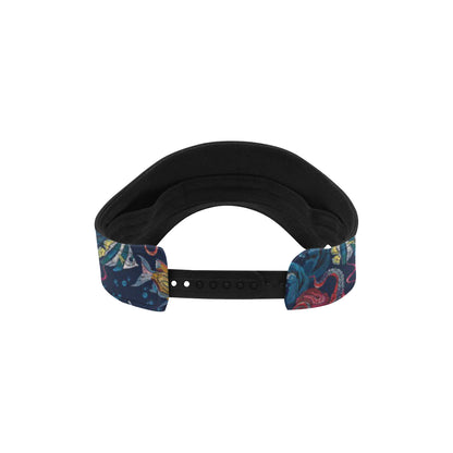Octopus Deep Sea Print Themed Unisex Sun Visor