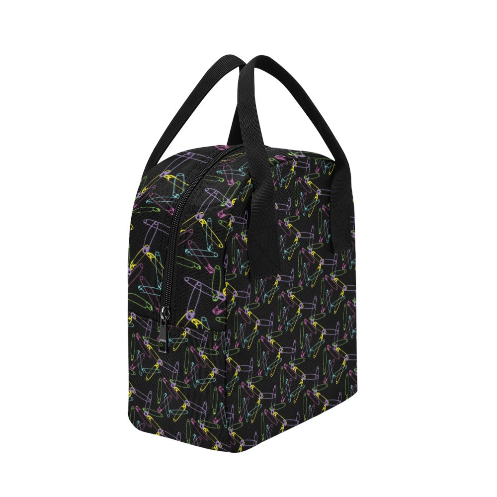 Safety Pin Print Design LKS304 Insulated Lunch Bag