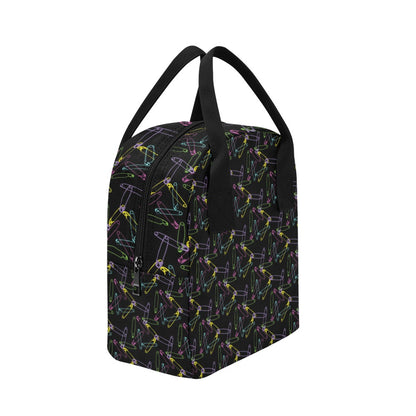 Safety Pin Print Design LKS304 Insulated Lunch Bag