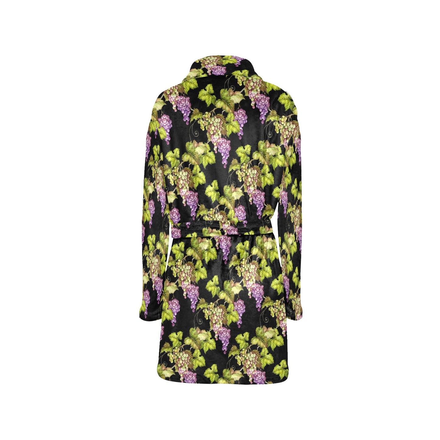 Grape Pattern Print Design GP04 Women's Fleece Robe