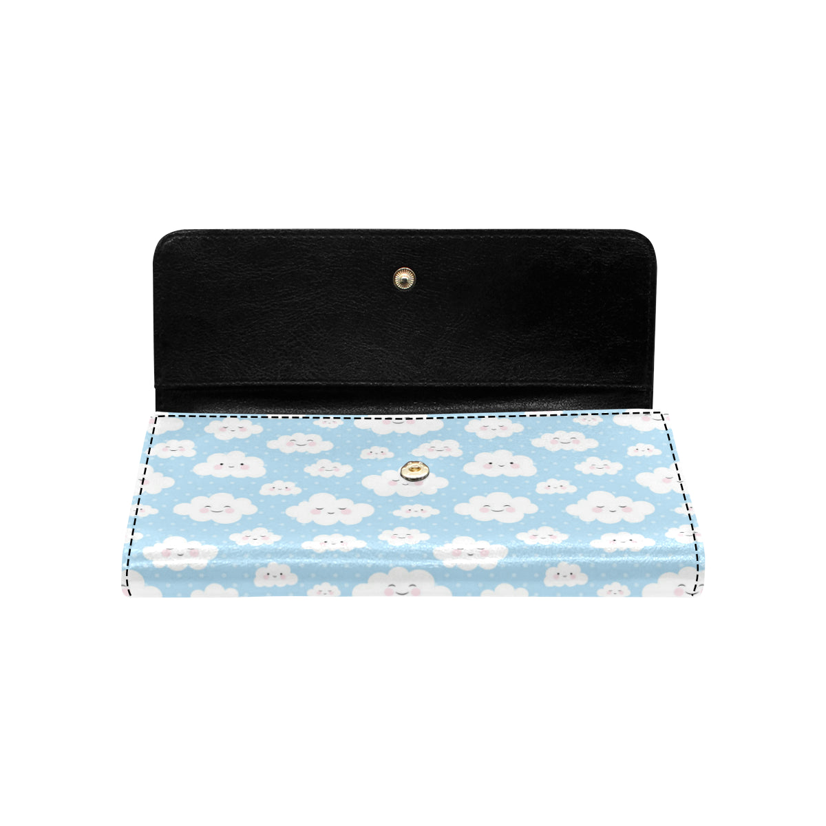 Cloud  Pattern Print Design 02 Women's Trifold Wallet