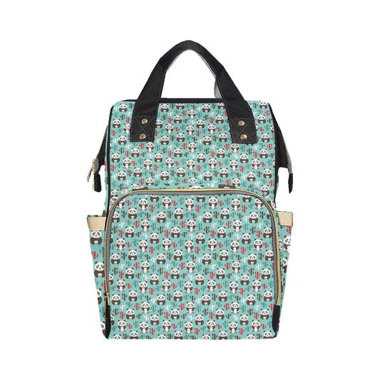 Panda Bear Cute Themed Print Diaper Bag Backpack