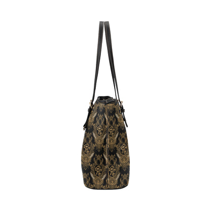 Eye of Horus Mandala Style Leather Tote Bag