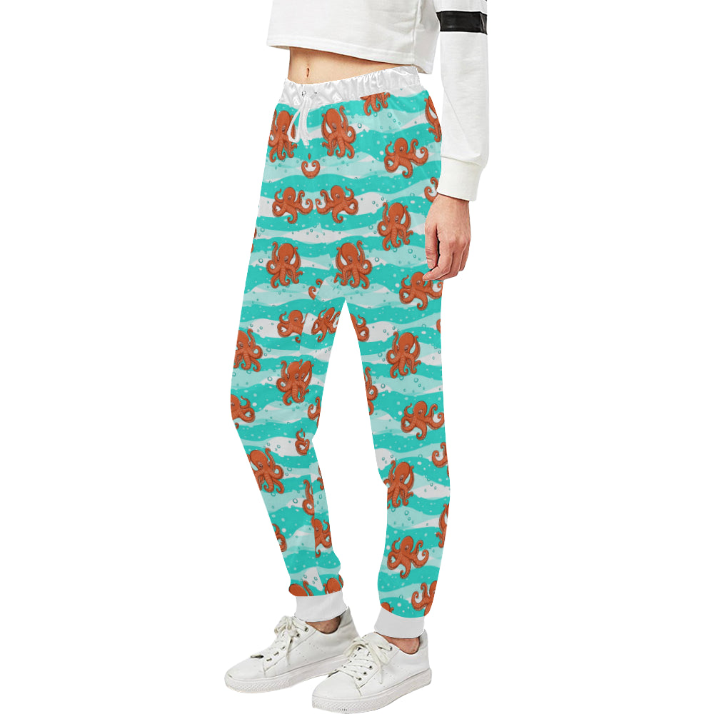 Octopus Cute Design Print Themed Unisex Sweatpants