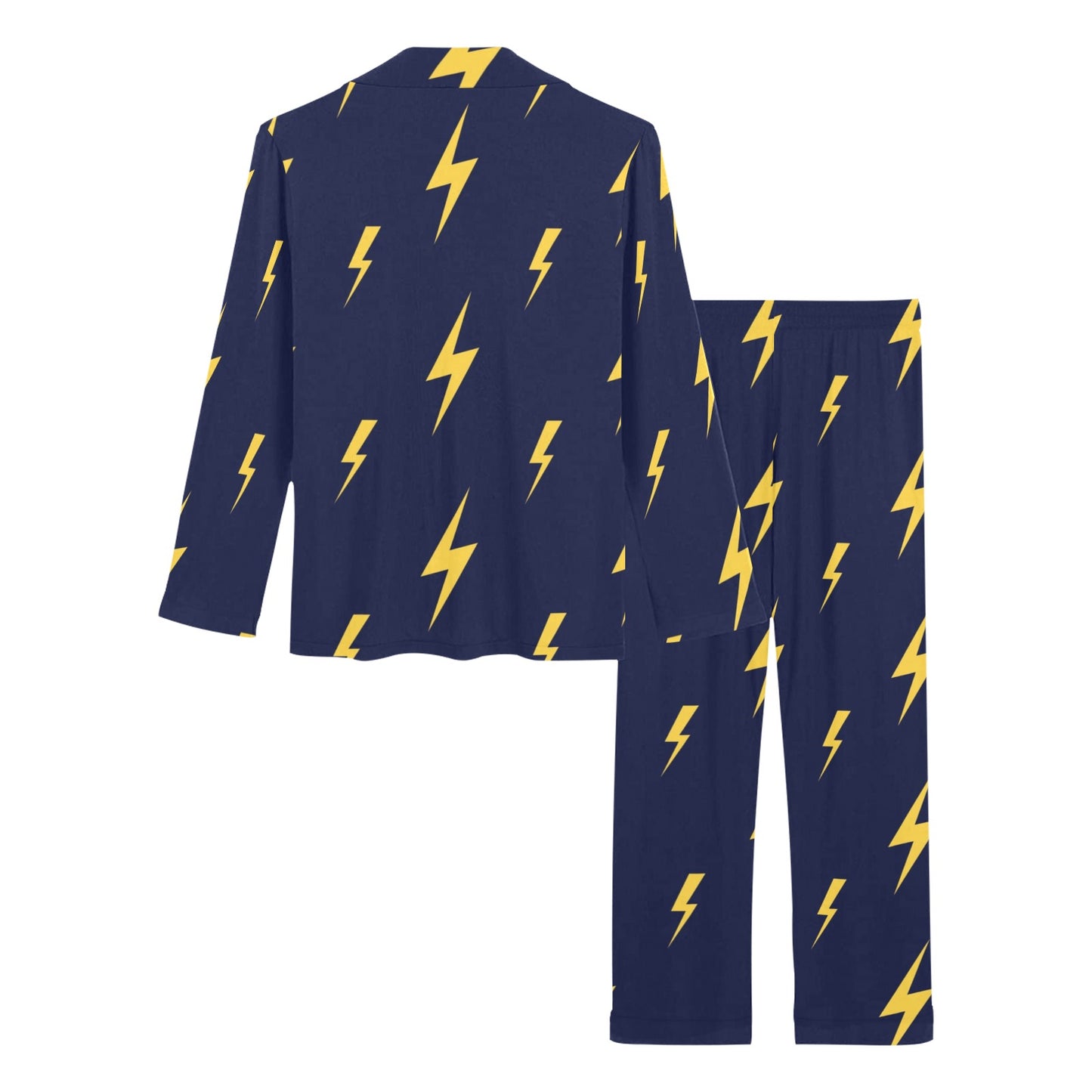 Lightning Thunder Pattern Print Design 03 Women's Long Pajama Set