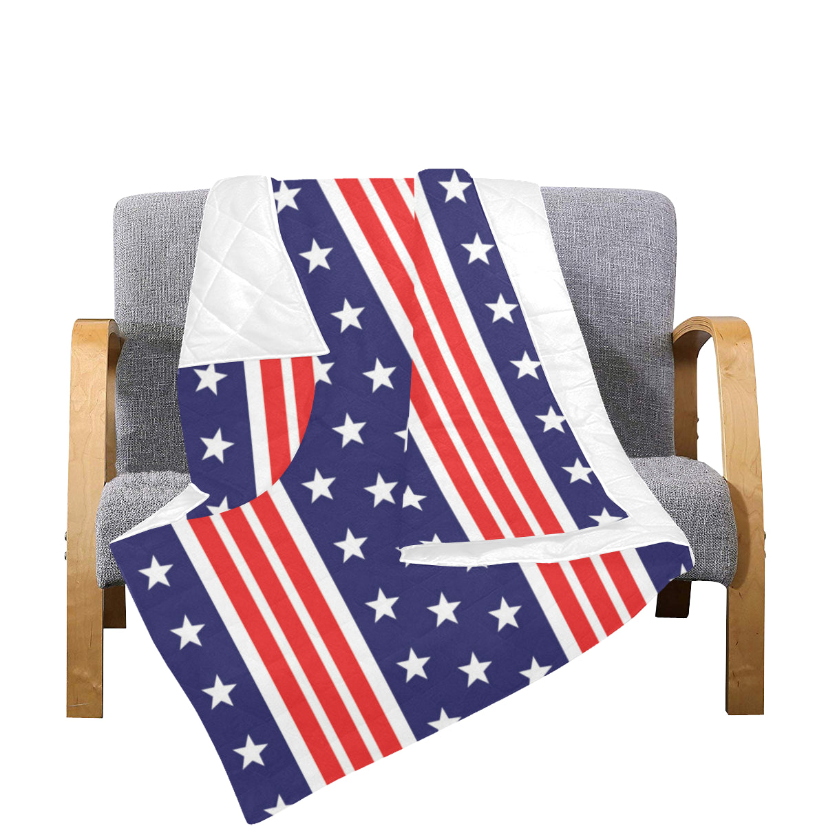 Patriotic Pattern Print Design A04 Premium Quilt