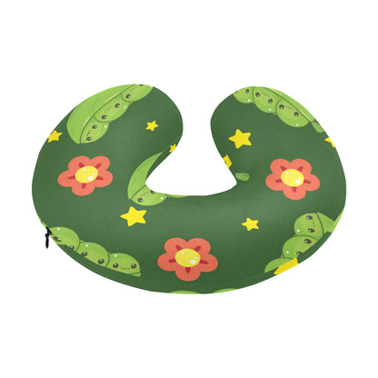 Peas Pattern Print Design A01 U-Shaped Travel Neck Pillow